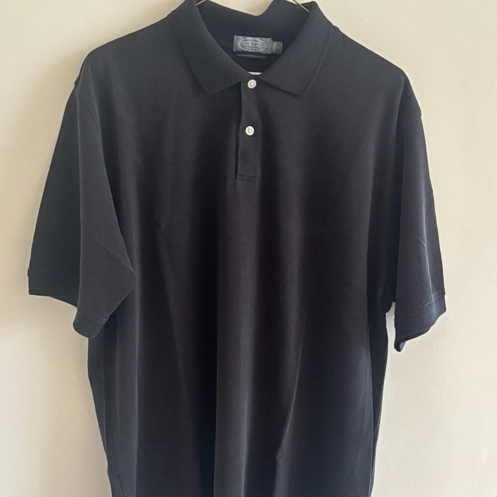 Talbot's Men's Polo short sleeve shirt in black, size L